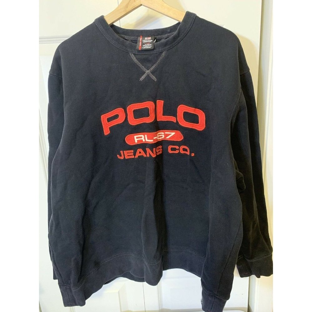 Vintage Ralph Lauren Polo jeans co RL 67 Men’s‎ Sz XL Sweatshirt Pullover Rugby